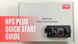 Quick Start Guide | Rapitronics HPS Plus™ hitch control system