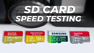 Testing SD Card Write Speeds Gigastone 4K vs Samsung Evo vs SanDisk Extreme. FASTER? - YouTube