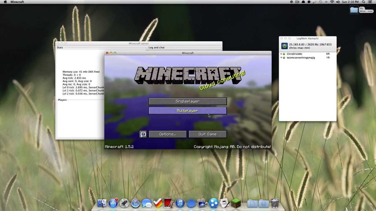 How To Make A Minecraft Server With Logmein Hamachi Youtube