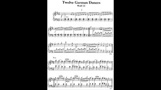 Beethoven - 12 German dances WoO 13 (piano solo)