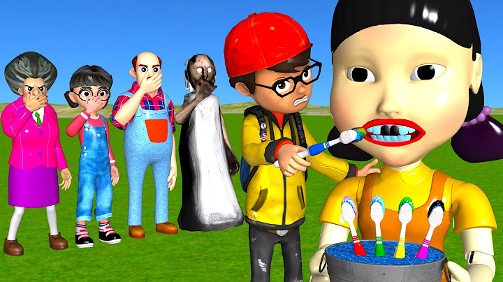 Scary Teacher 3D vs Squid Game Brush Teeth Squid Girl White or Black 5 Times Challenge