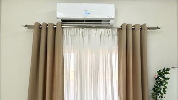 How to install double curtains 😀 | White sheer curtains installation ✨#livingroomcurtain