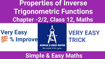 Properties of Inverse Trigonometric Functions | Formula of Inverse Trigonometry Class 12 | TNGUPTA