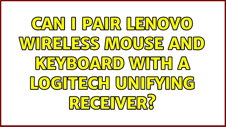 Can I pair lenovo wireless mouse and keyboard with a logitech unifying receiver?