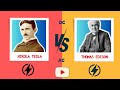 Tesla Vs Edison. Key Figures in the History Of Electricity. Part 3.  #edison #tesla