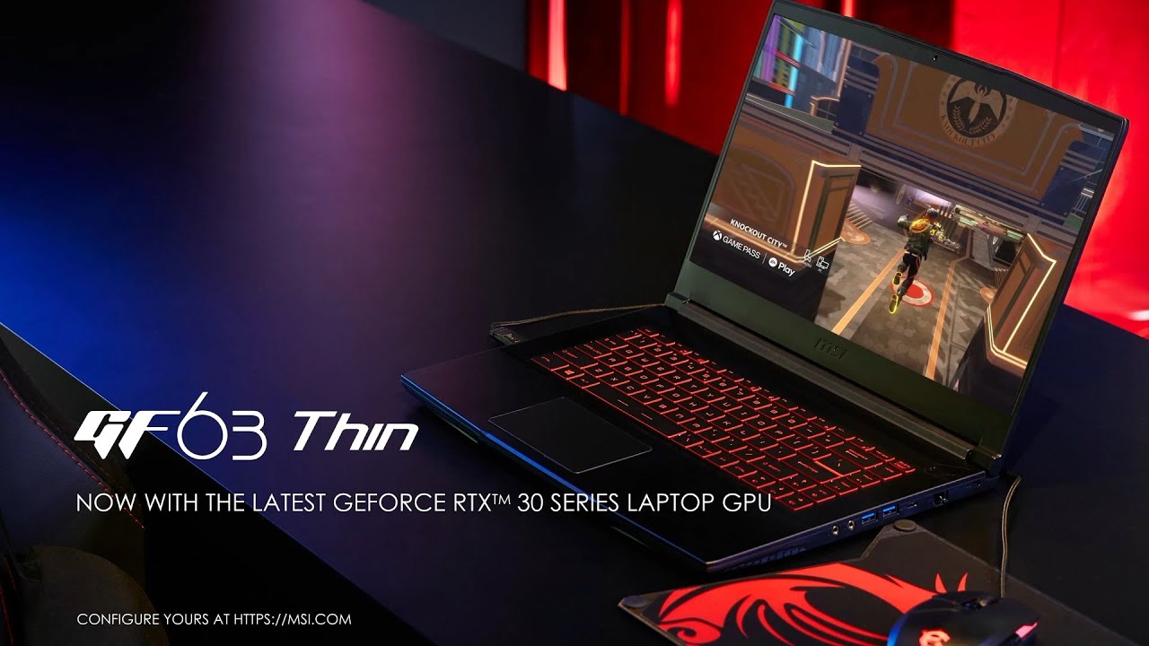 GF63 Thin 11UX – Now with the latest RTX 30 series laptop GPU
