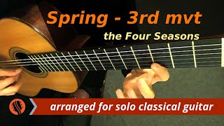 Vivaldi -Spring, the Four Seasons, 3rd mvt(solo classical guitar arrangement by Emre Sabuncuoğlu) chords