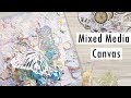 Dimensional Mixed Media Canvas Tutorial using Papers, Flowers & InloveArt Supplies