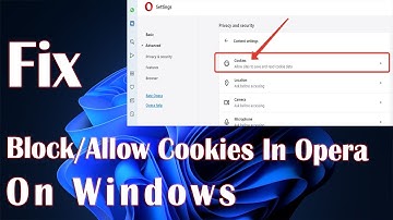 Block And Allow Cookies In Opera On Windows And Mac - How To