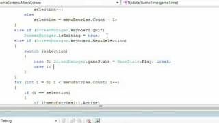 XNA Paddles - MenuScreen Additions 2