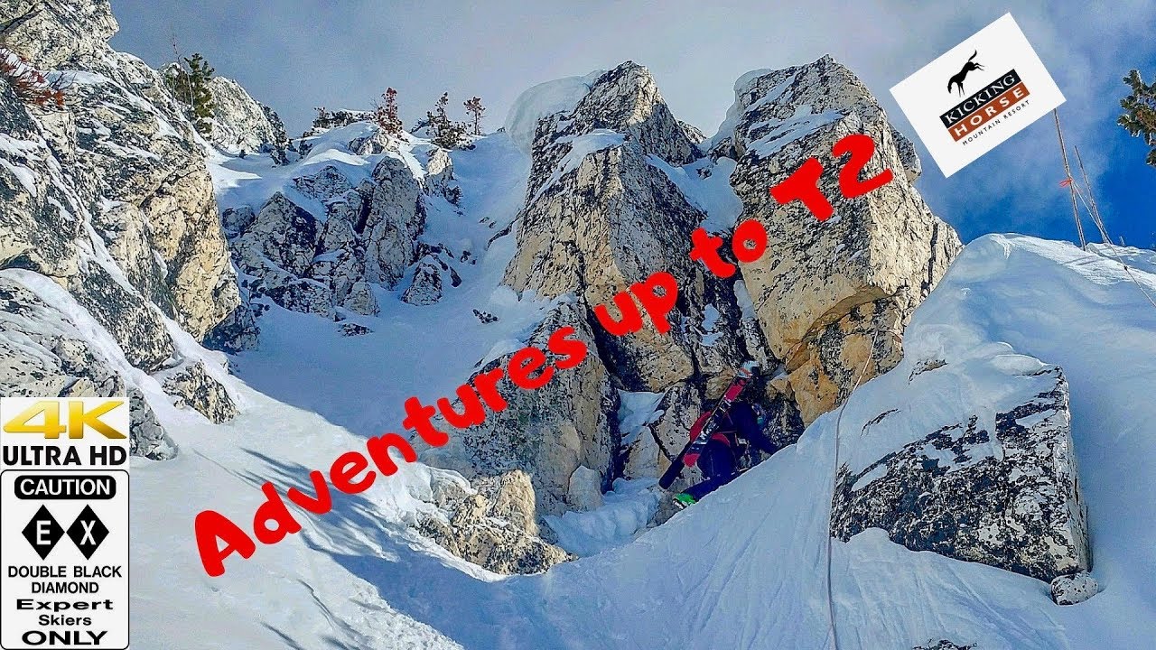 Powder Skiing Adventures at Kicking Horse Mountain,  T2 in 4K