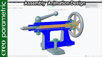 Tailstock assembly animation in Creo Parametric (Step by step approach)