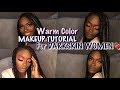WARM COLOR MAKEUP TUTORIAL | DARKSKIN WOMEN | PVAMU | EbonyElay WARM COLOR MAKEUP TUTORIAL | DARKSKIN WOMEN | PVAMU | EbonyElay