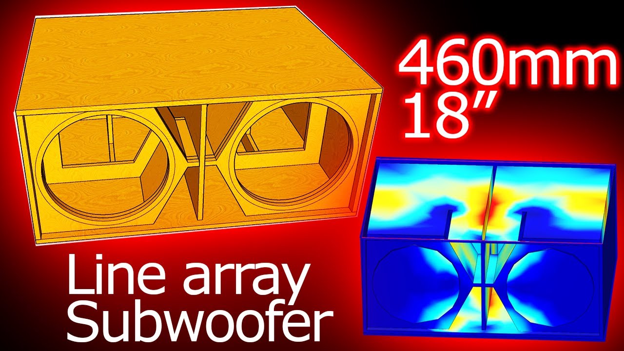 [PLAN]460mm T218 SUBWOOFER Line array Bass Reflex - YouTube