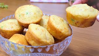 PERFEITO PARA O CAFÉ! BOLINHO SALGADO RÁPIDO E FÁCIL - RECEITA SIMPLES