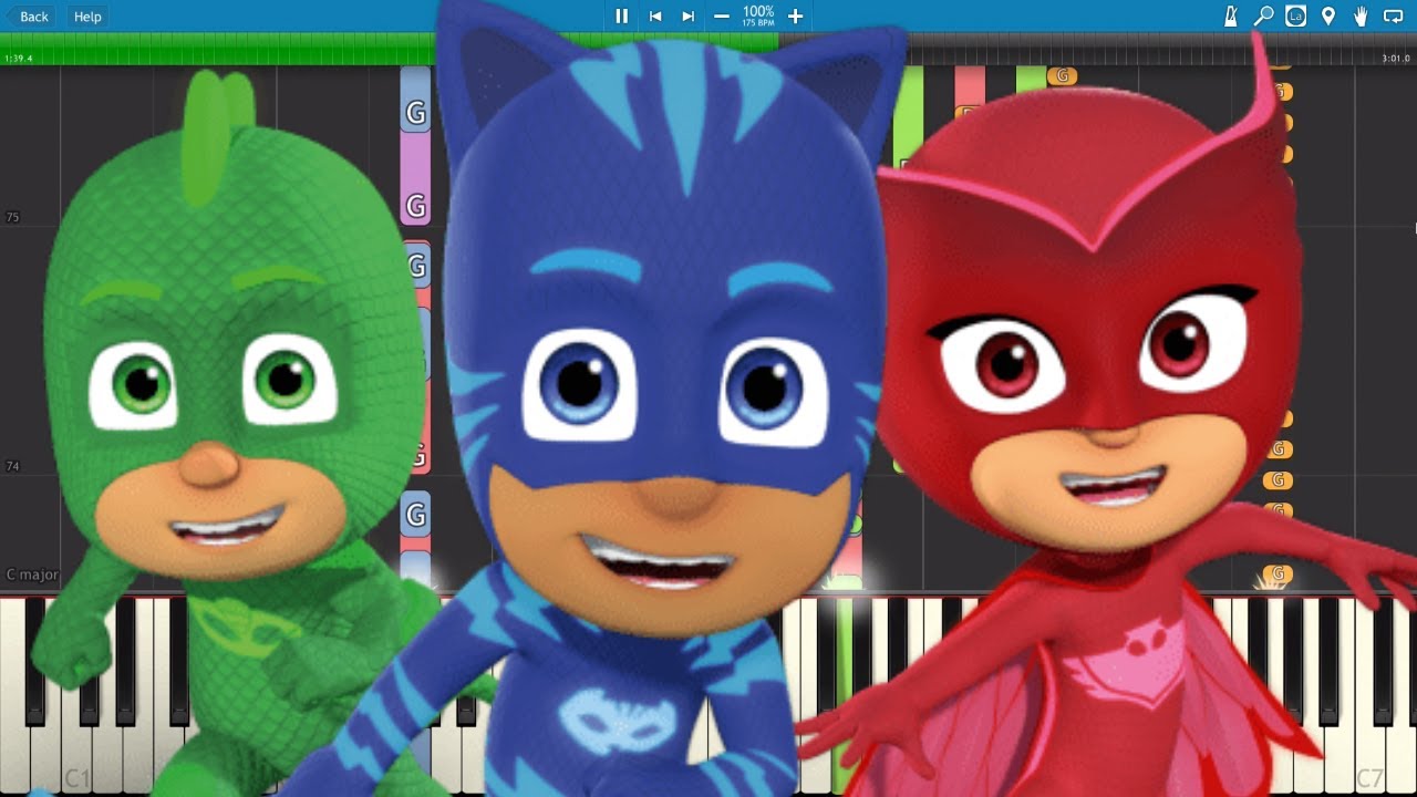 IMPOSSIBLE REMIX PJ Masks Theme Song Piano Cover YouTube