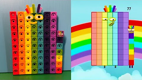 Numberblocks  0-100 learning counting 1-100 but use  numberblocks toys MathLink Cubes counting 0-100