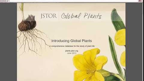 JSTOR Global Plants Overview