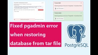 Fixed PostgreSQL databse import / Restore Issue | pgadmin error when restoring database #postgresql screenshot 3