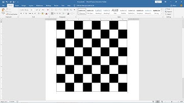 CREATING CHESS BOARD IN MS WORD