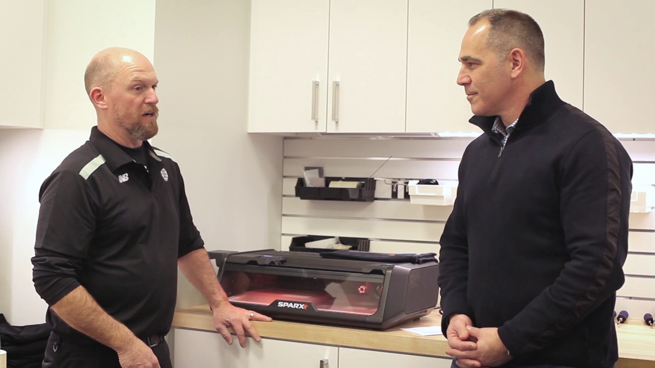 Bruins Equipment Manager Keith Robinson on how the B's use the Sparx Sharpener YouTube