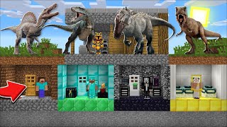 Minecraft FORBIDDEN DINOSAUR UNDERGROUND HOUSE STRUCTURES MOD \/ JURASSIC WORLD !! Minecraft Mods