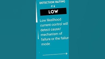 #fmea  detection guidelines as per #aiag guidelines - rating 6