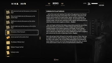 BOOKS: Chronicles of Clan Tuirseach (Witcher 3 In-Game Lore Read Aloud)