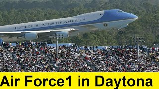 [Real ATC recording] Air Force1 carrying President Trump in Daytona 500 Flyover