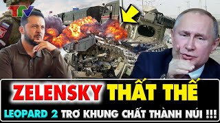 Video 'núi' xe tăng Đức Leopard, xe bọc thép Mỹ Bradley tóm được từ Ukraine