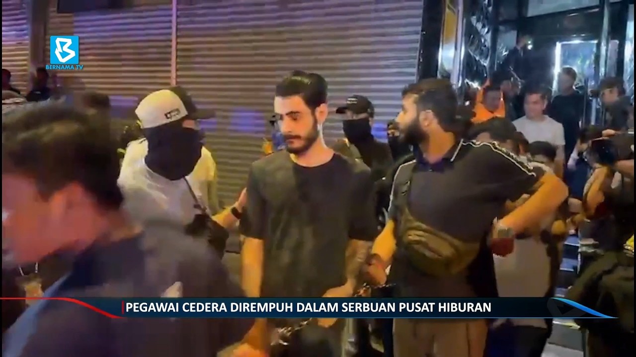 Pegawai cedera dirempuh dalam serbuan pusat hiburan