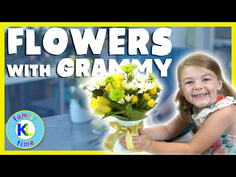 Flower Arrangement Tutorial Kids Can Do (Flowers with Grammy)