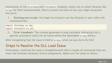 Resolving the ImportError: DLL load failed Issue in Python with ThinkDSP and ThinkPlot