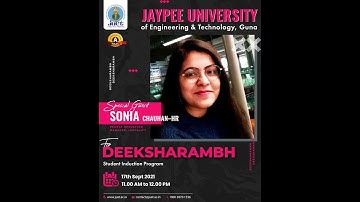 Deeksharambh Student Induction Programme-2021  Session   Ms Soniya chauhan