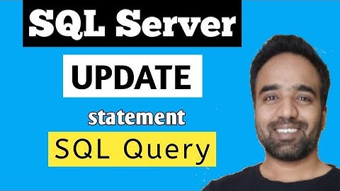 Update Statement in SQL Server