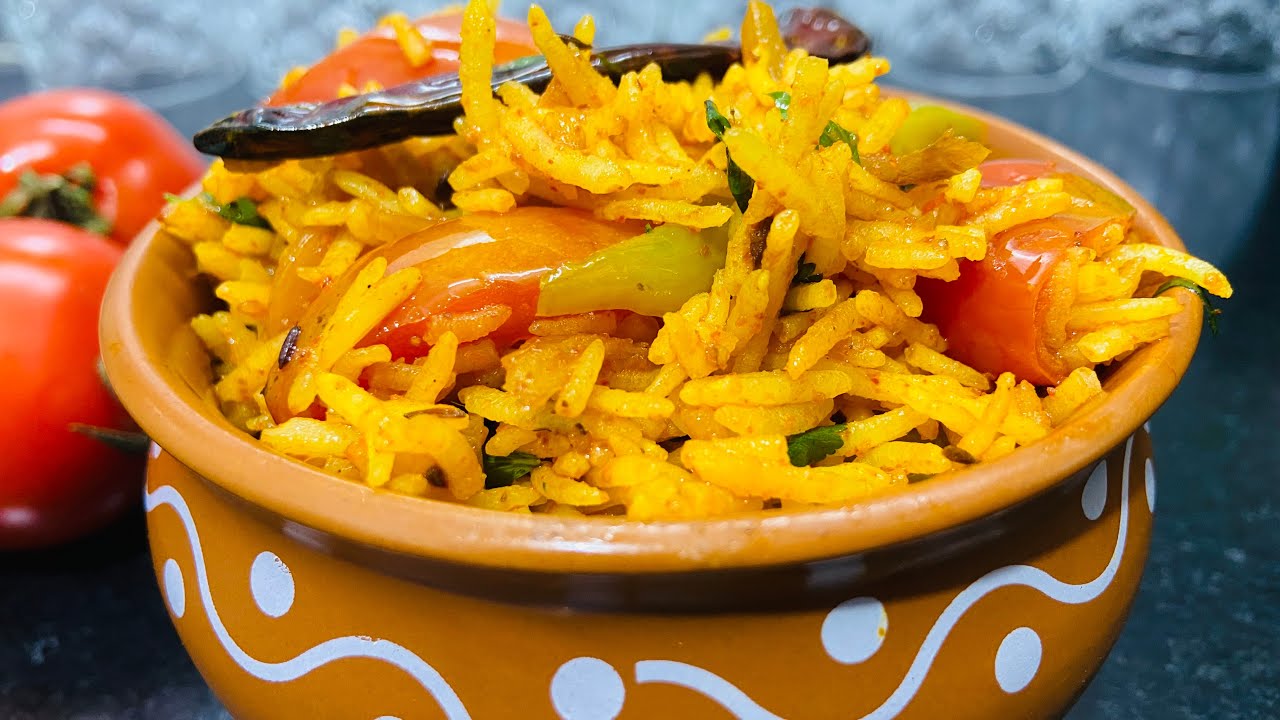 Tomato Rice Simple and Spicy Tomato Fried Rice Tomato Pulao Quick