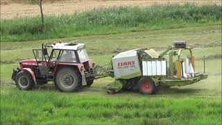 Zetor Crystal 161.45 s lisem Claas Rollant 255 roto-cut + uniwrap