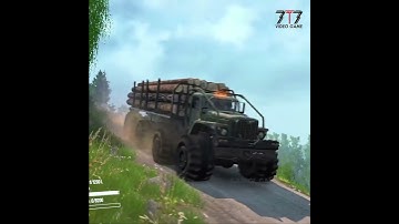 A truck carrying too heavy a load 2 #mudrunner #automobile #spintires #dangerouslocations #snowrunne