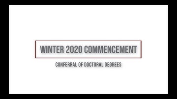 2020 Winter Commencement - Conferral of Doctoral Degrees | UMD iSchool