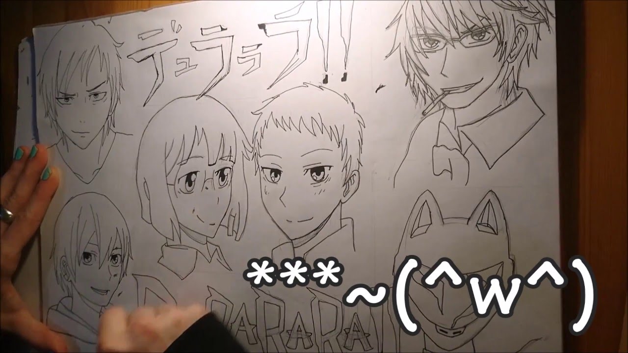 Inking My New Durarara Anime Poster Youtube