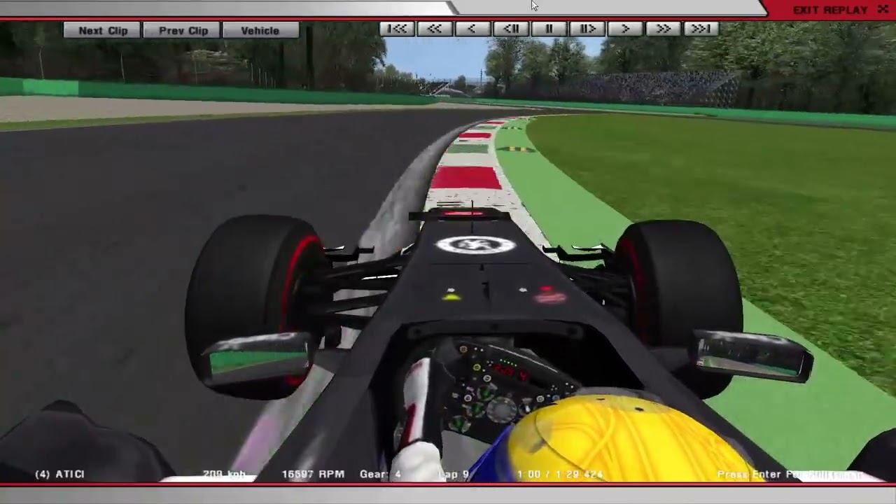 RFactor ITALY MONZA GP FULL RACE AT MY ONBOARD ACTION ,FIGHT AND 3rd PLACE DESPİTE SOME MY MISTAKES