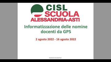 Tutorial, Normativa, Logica Algoritmo e Strategie Compilazione Istanza Preferenze Nomine GPS docenti
