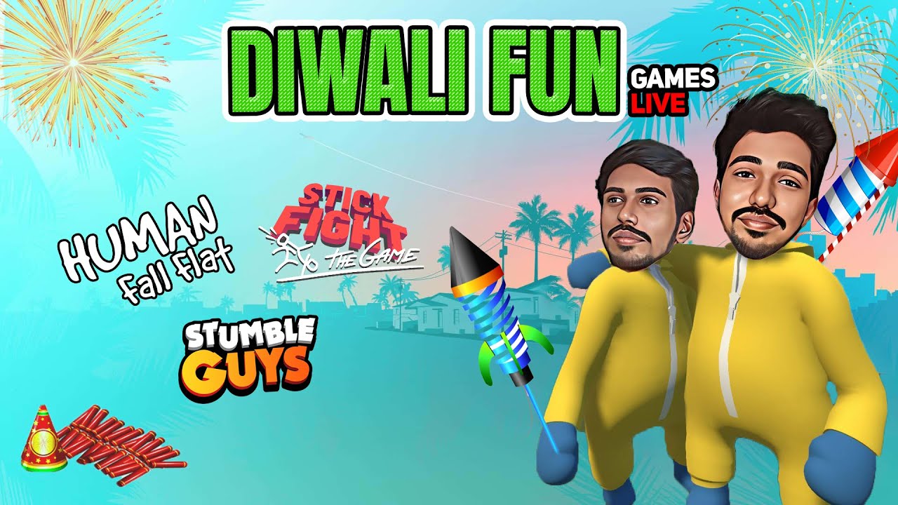 PARTIDAS COM O DIWALI GUY - STUMBLE GUYS, VEM VER! 