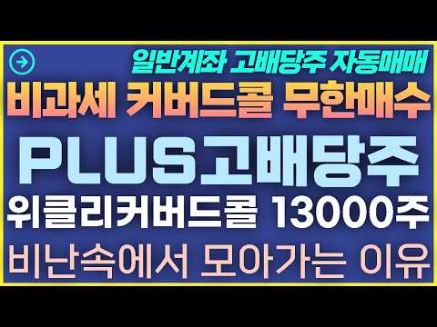 [3탄-004] PLUS고배당주위클리커버드콜 비난속에서 모아가는 이유 13000주 달성
