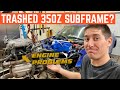 Tearing The WRECKED Subframe Out Of My 350Z And RAIDING A G35 For The New One