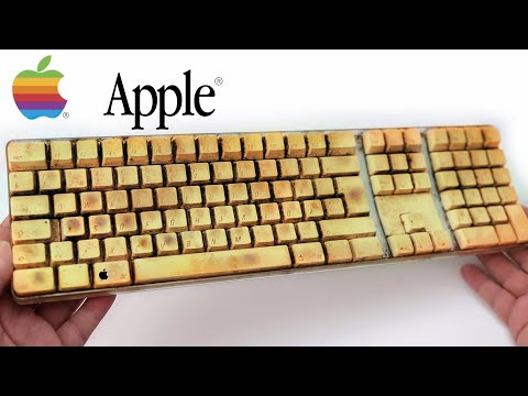 Видео: Восстановление пожелтевшей клавиатуры Apple — пожелтевший пластик Retrobright