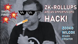 Zk-Rollups are a Hack ?! 💥💥🔥😎 Shots Fired by Zooko Wilcox - Zcash Creator @ Tally Fireside Chat