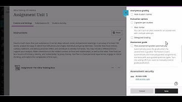 Creating an Assignment in Blackboard Ultra