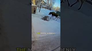Famous Man had no idea THIS was right behind him! 🤯💛#cuteanimals #funnyanimals #moose Net Worth