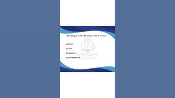 Test your HTML knowledge with these quick MCQs! #codingforbeginners #programminglanguage #html